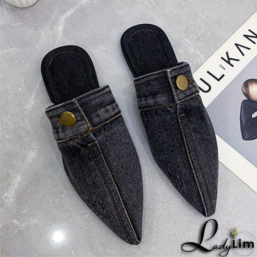 Deep Blue Fashion Casual Patchwork Pointed Comfortable Shoes