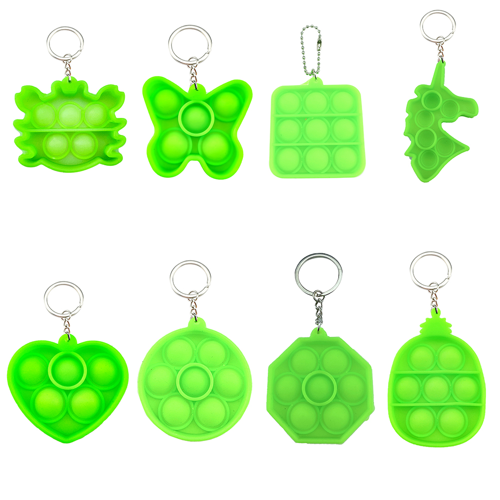 

Parent-child Anti-stress Keyring Pendant Vent Toys Push Fidget Sensory Toy, Army green, 501 Original