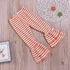 Kid Baby Girl Halloween Pumpkin Stripe Print 2 Pcs Set