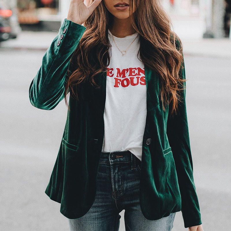 Fashion Velvet Slim Top