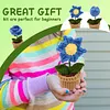Flower Pot Crochet Starter Kits with Step-by-Step Video Tutorials, Hanging Potted Plants Knitting Starter Pack for Beginners Decoration