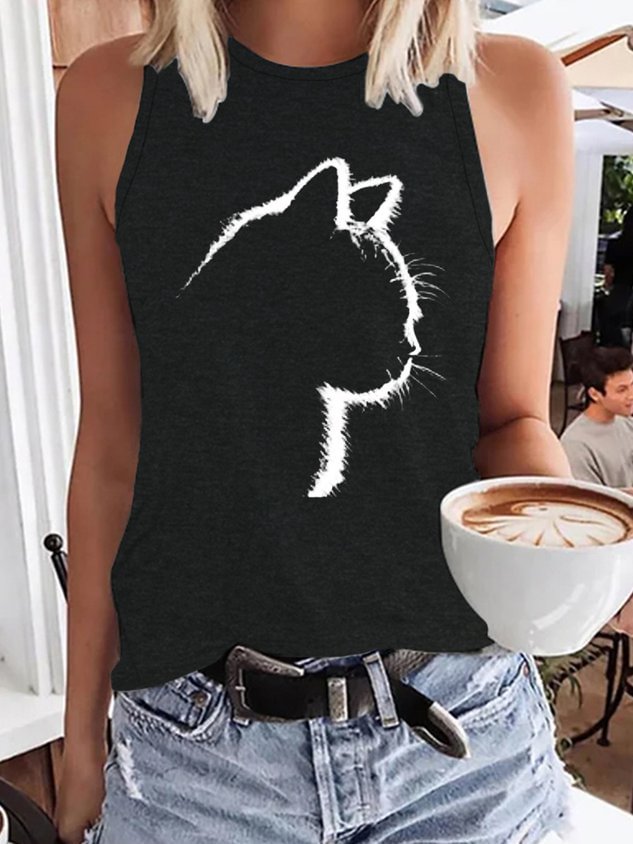 Women's Cute Cats Printed Casual Knit