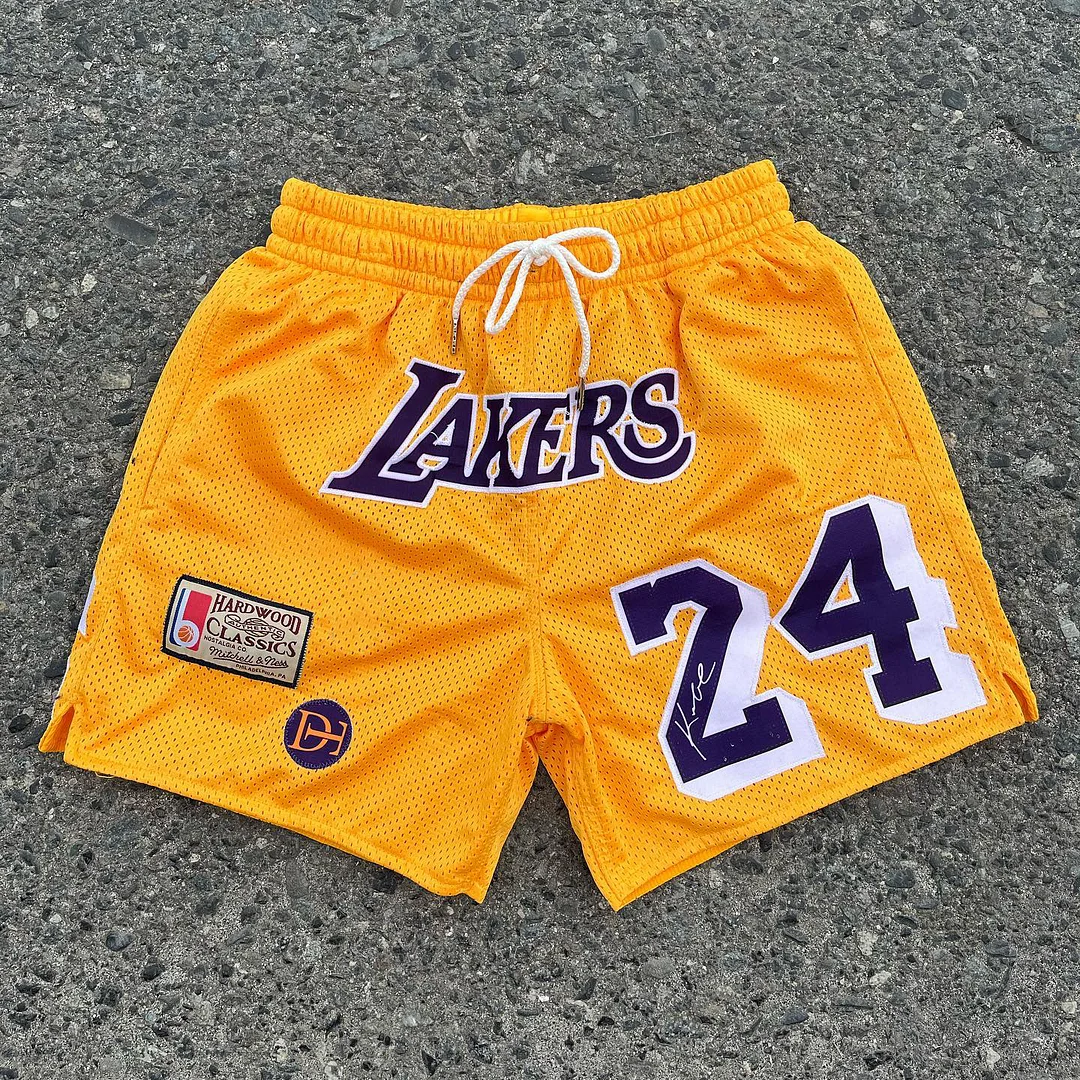 NO.24 patch casual street basketball shorts