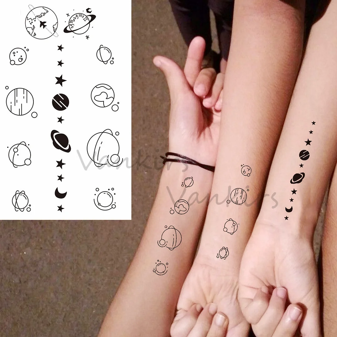 Sdrawing Cloud Coconut Tree Temporary Tattoos For Adults Girls Tiger Flower Compass Mountain Fake Tattoo Sticker Arm Leg Tatoos