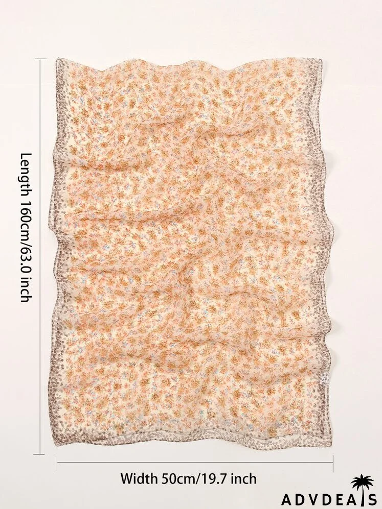 Ditsy Floral Pattern Scarf