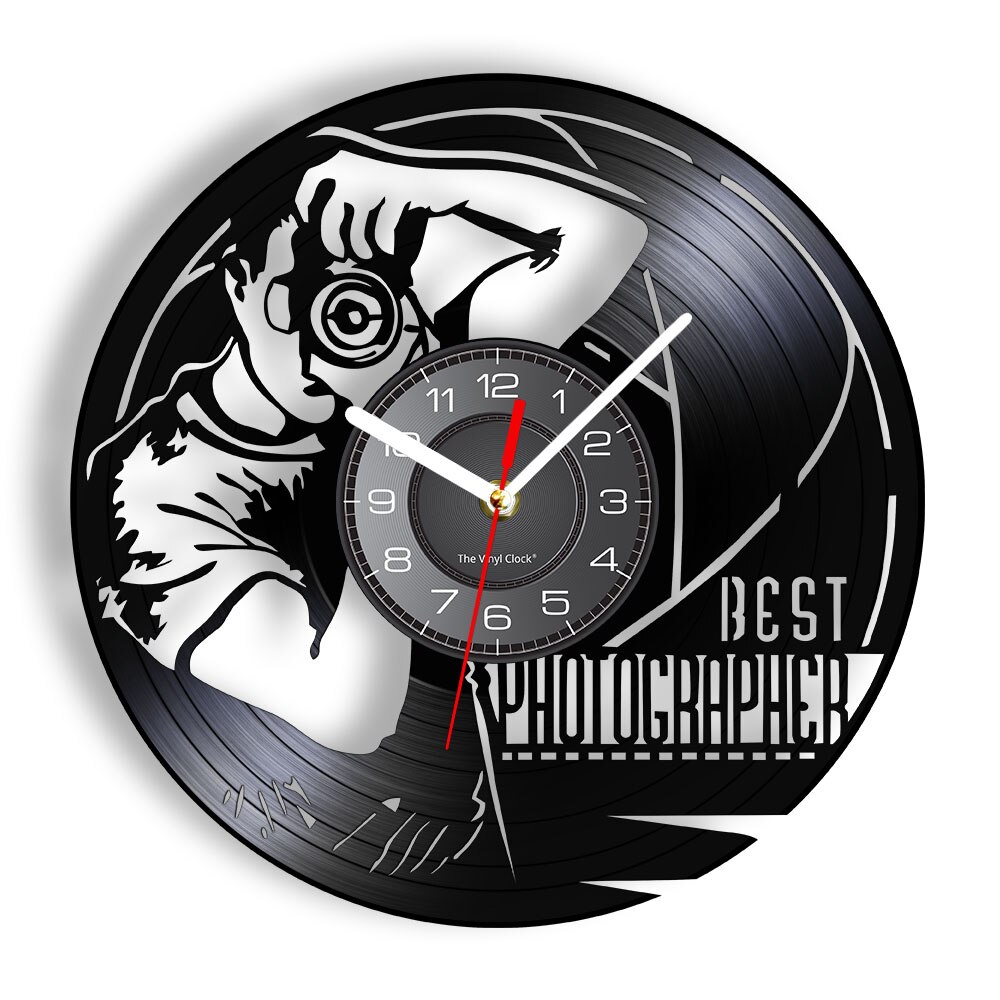 

Photographer Pho - Vinyl Record Wall Clock - Without LED, 501 Original