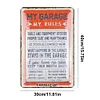 My Garage My Rules - Vintage Metal Signs - 20*30cm/30*40cm