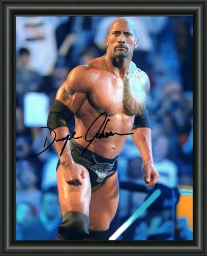 WWE - DWAYNE JOHNSON SIGNED - THE ROCK - A4 AUTOGRAPHED Photo Poster painting POSTER -  POST