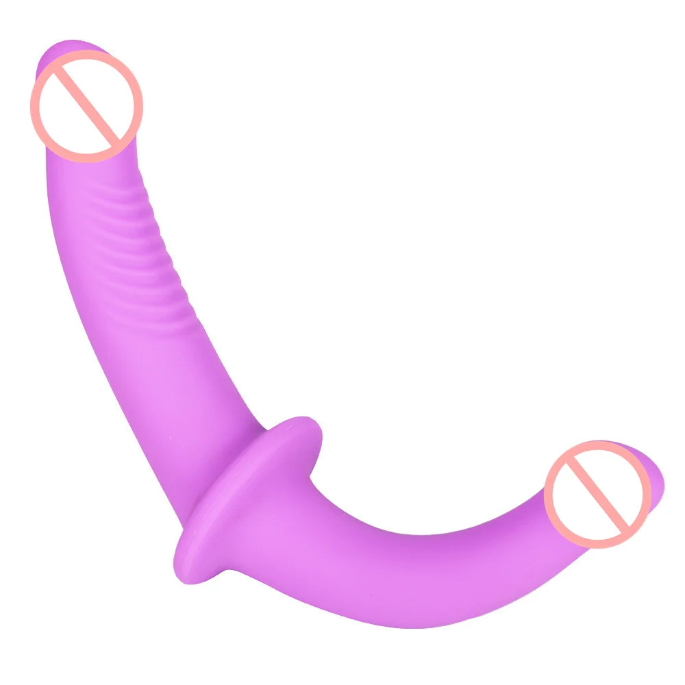 Wearable Extra Soft Silicone Double-ended Dildo - Rose Toy