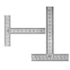 2Pcs T Square Ruler Stainless Steel Drafting Ruler T Ruler Measuring Layout Tool