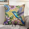 Flower Hummingbird-11CT Stamped Cross Stitch Pillowcase 45*45cm