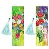 2pcs DIY Flower Special Shaped Drill Tassel Diamond Painting Bookmark Kit
