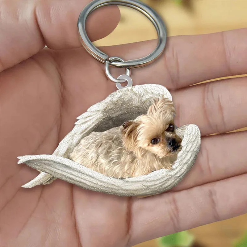 VigorDaily Sleeping Angel Acrylic Keychain Yorkshire Terrier SA132