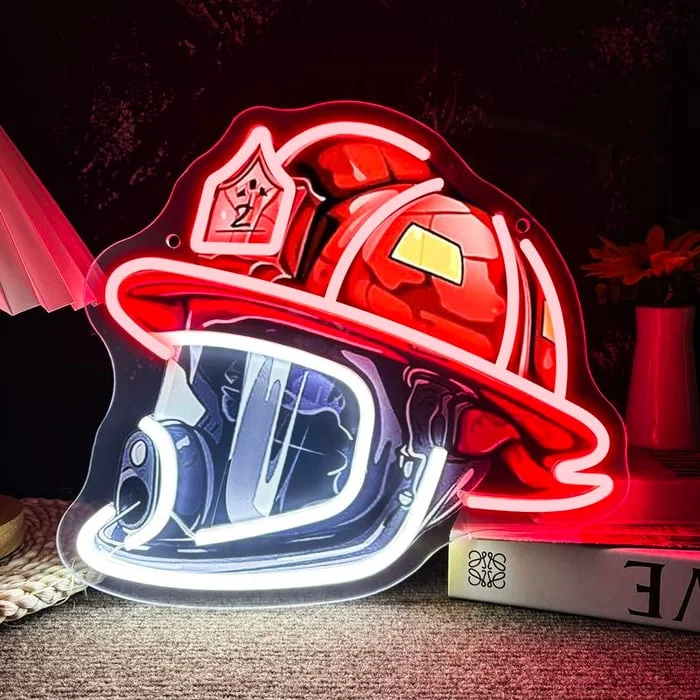 🎁Firefighter Helmet Neon Sign - Today's 50% off🚀
