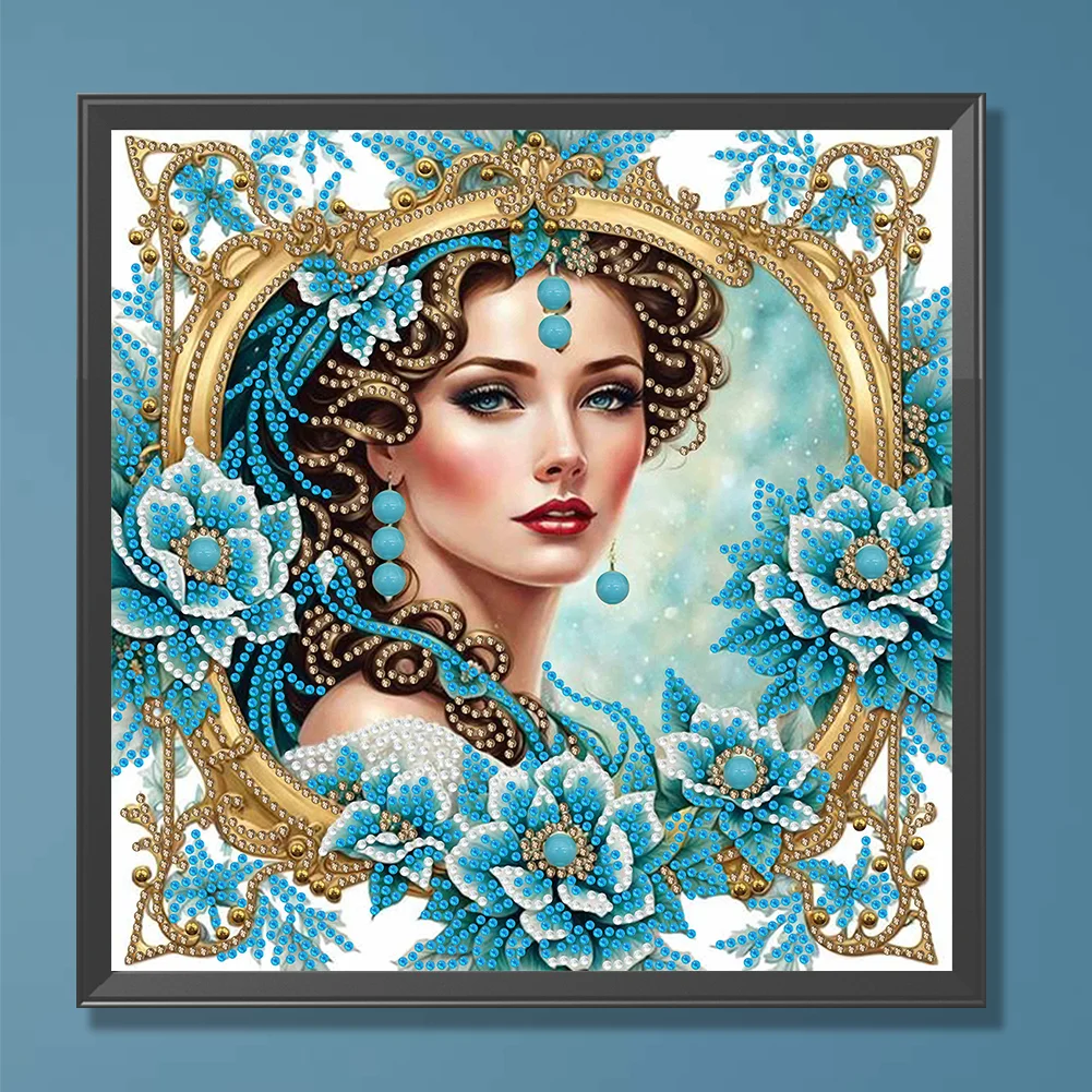 Diamond Painting - Partial Special Shaped Drill - Fashion Lady(Canvas|30*30cm)