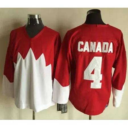 Olympic CA. #4 Canada Red/White 1972 Commemorative CCM Stitched NHL Jersey
