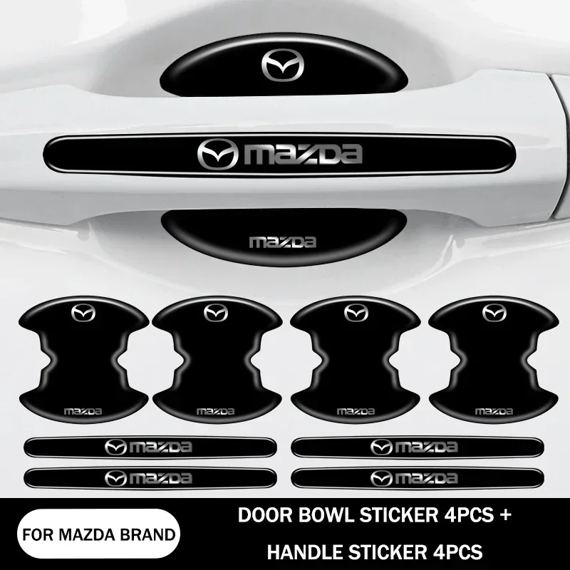 Carbon fiber car door handle cup cover (4PCS)