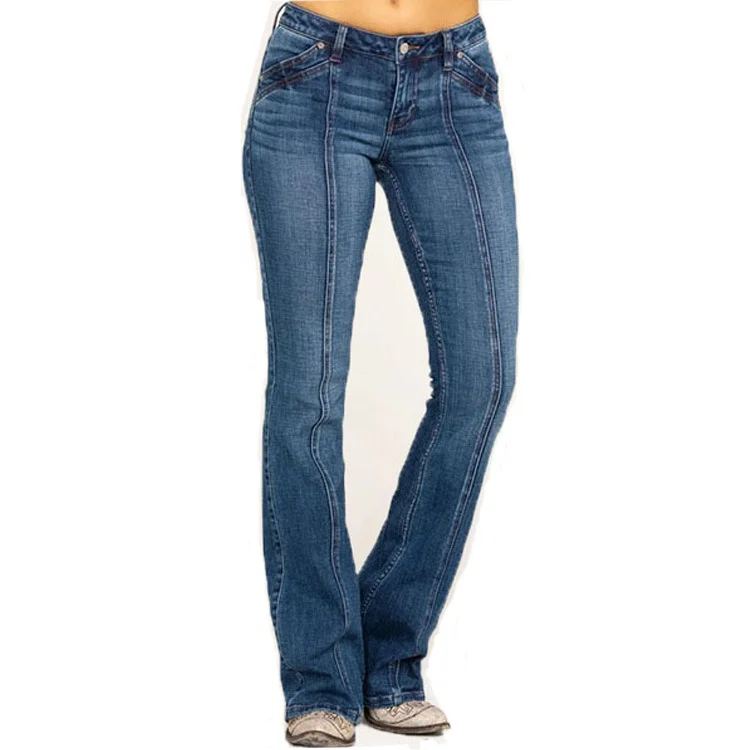 Classic Washed Bootcut Jeans