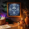 Partial Drill 5D Diamond Painting Kit Skull Abstract 30x30cm(Blue Skull)