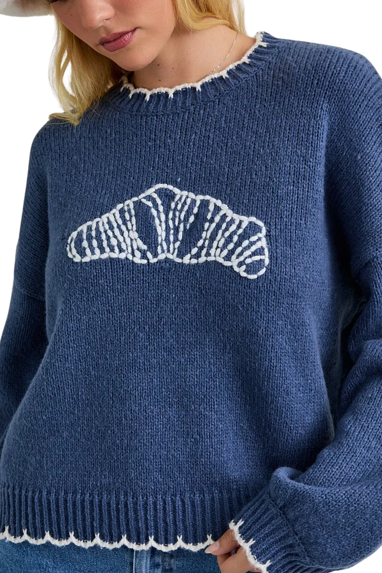 Oui Croissant Sweater