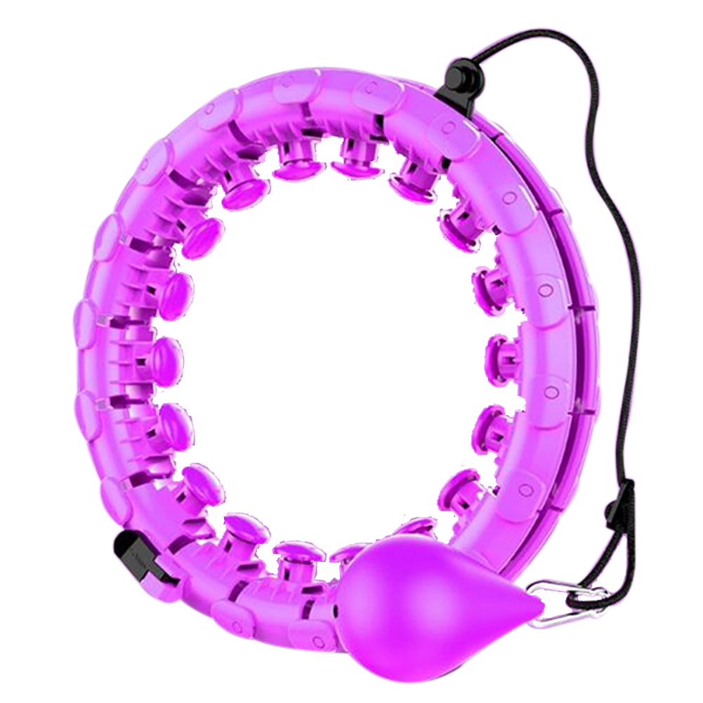 

Auto Spinning Hoop Adjustable Removable Heavy Smart Hoop Adult Fitness Tool, (purple section 18) - english color box packaging, 501 Original
