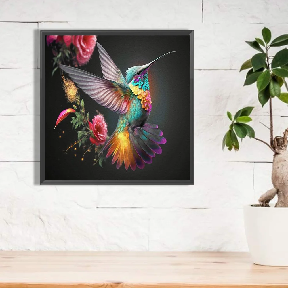 Diamond Painting - Full Round Drill - Hummingbird(30*30cm)
