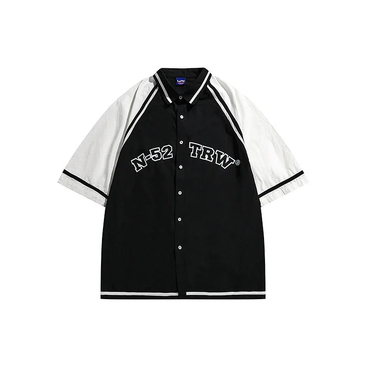 Man Summer T Shirt Stitching Contrast Color