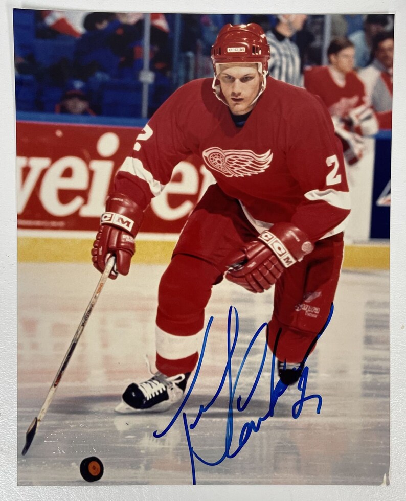 Terry Carkner Signed Autographed Glossy 8x10 Photo Poster painting Detroit Red Wings - COA Matching Holograms