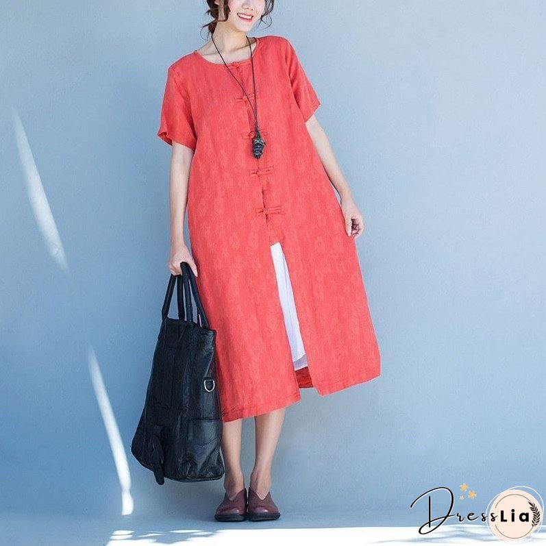 Women short sleeve cardigan dress