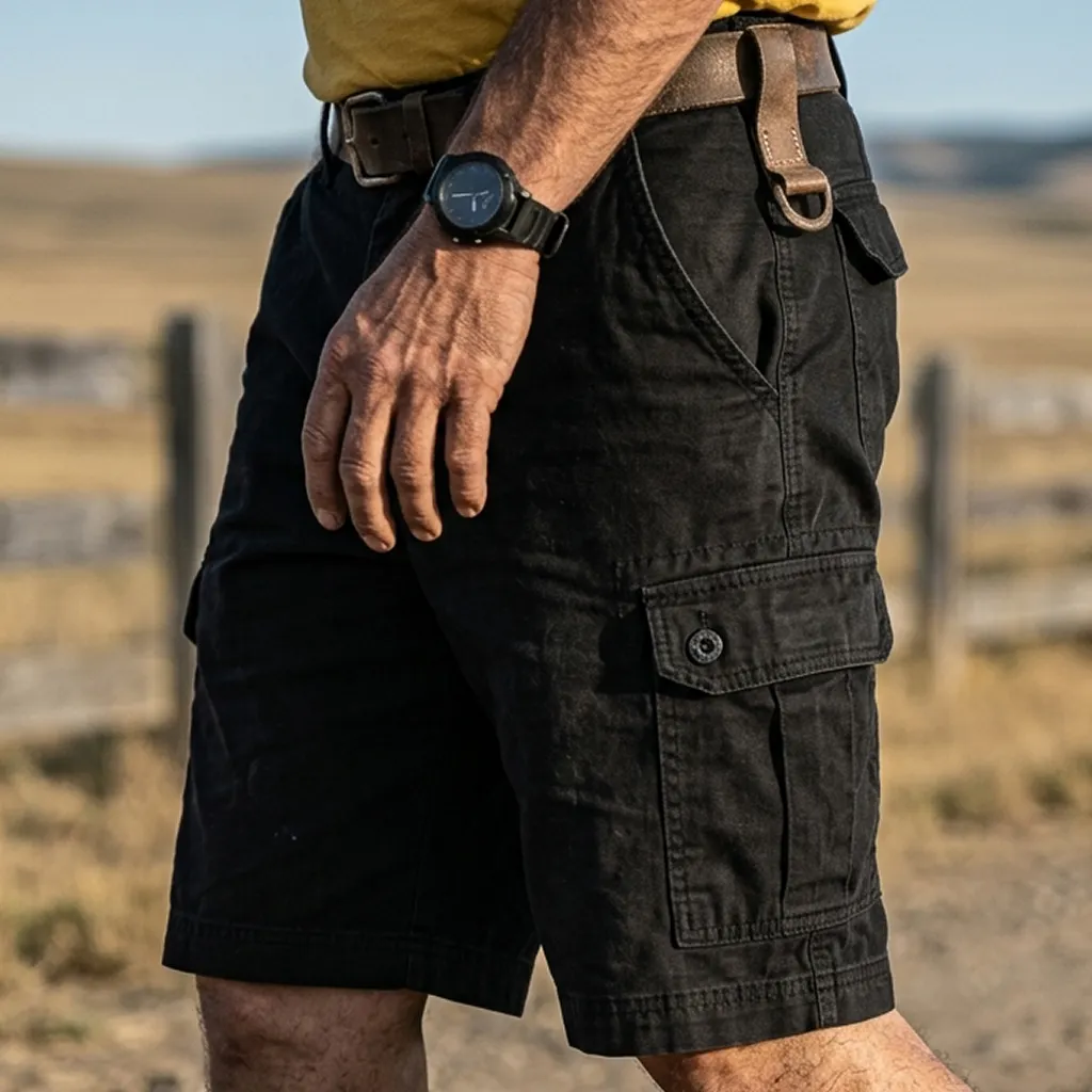 Men's Cotton Cargo Shorts Utility Style With Multiple Pockets And Durable Fabric-INSPIREUSE