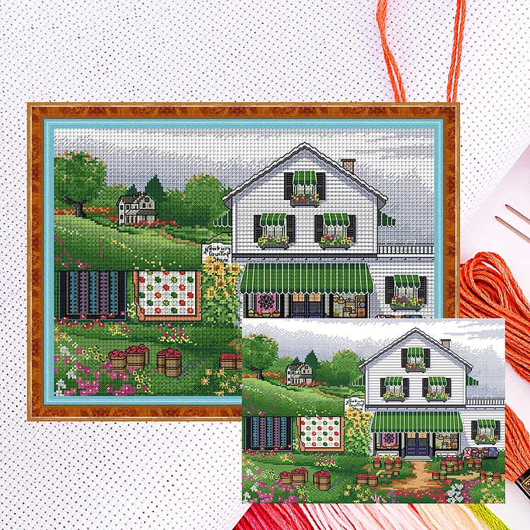 Joy Sunday-Autumn Manor 1 42*32cm(Canvas) 14CT Counted cross stitch gbfke