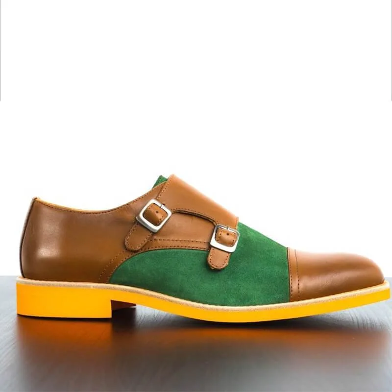 Men's Business Double Buckle Monk Shoes | EGEMISS