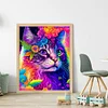 Color Cat - 11CT Stamped Cross Stitch 40*50cm/15.75*19.69in