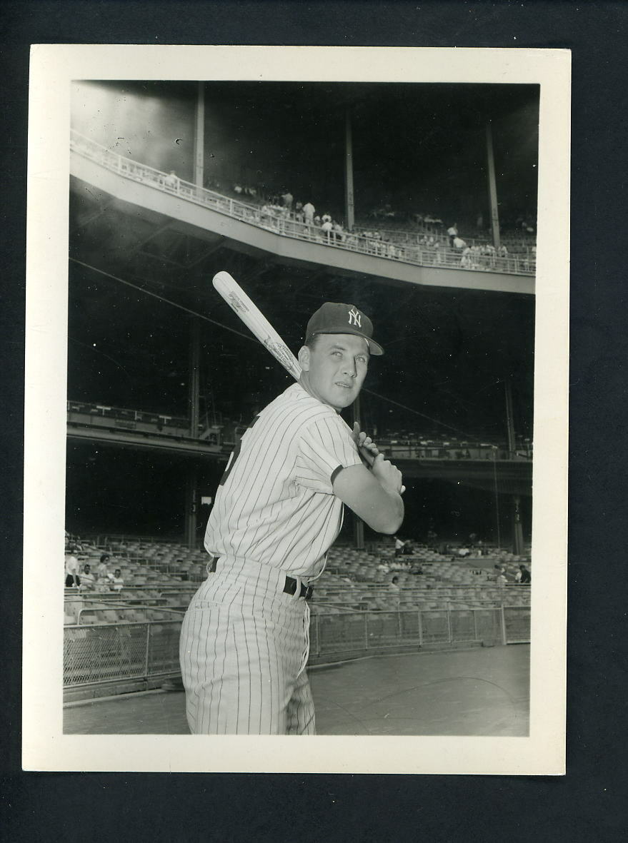 Tom Tresh 1960's Type I Louis Requena Press Original Photo Poster painting New York Yankees bat