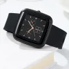 Silicone Band Square Dial Watch