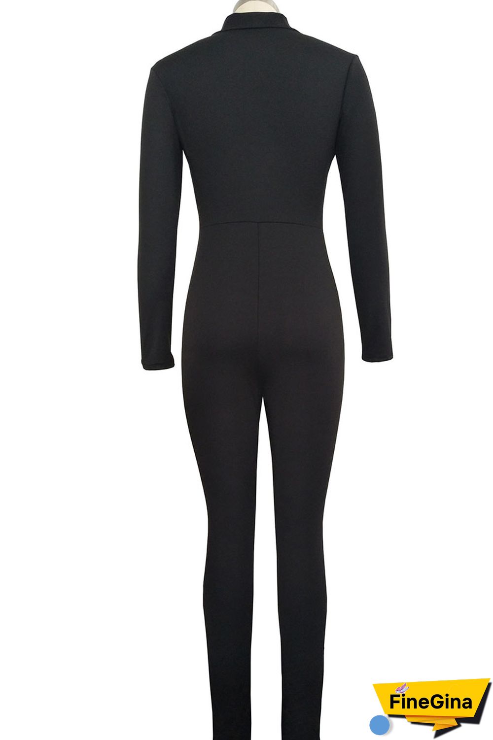 Burgundy Elastic Fly Long Sleeve Mid Print Skinny Pants Jumpsuits & Rompers