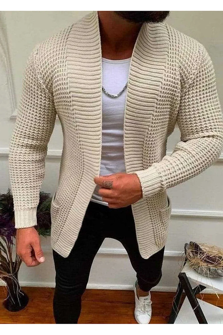 Casual Long Sleeve Knit Cardigan