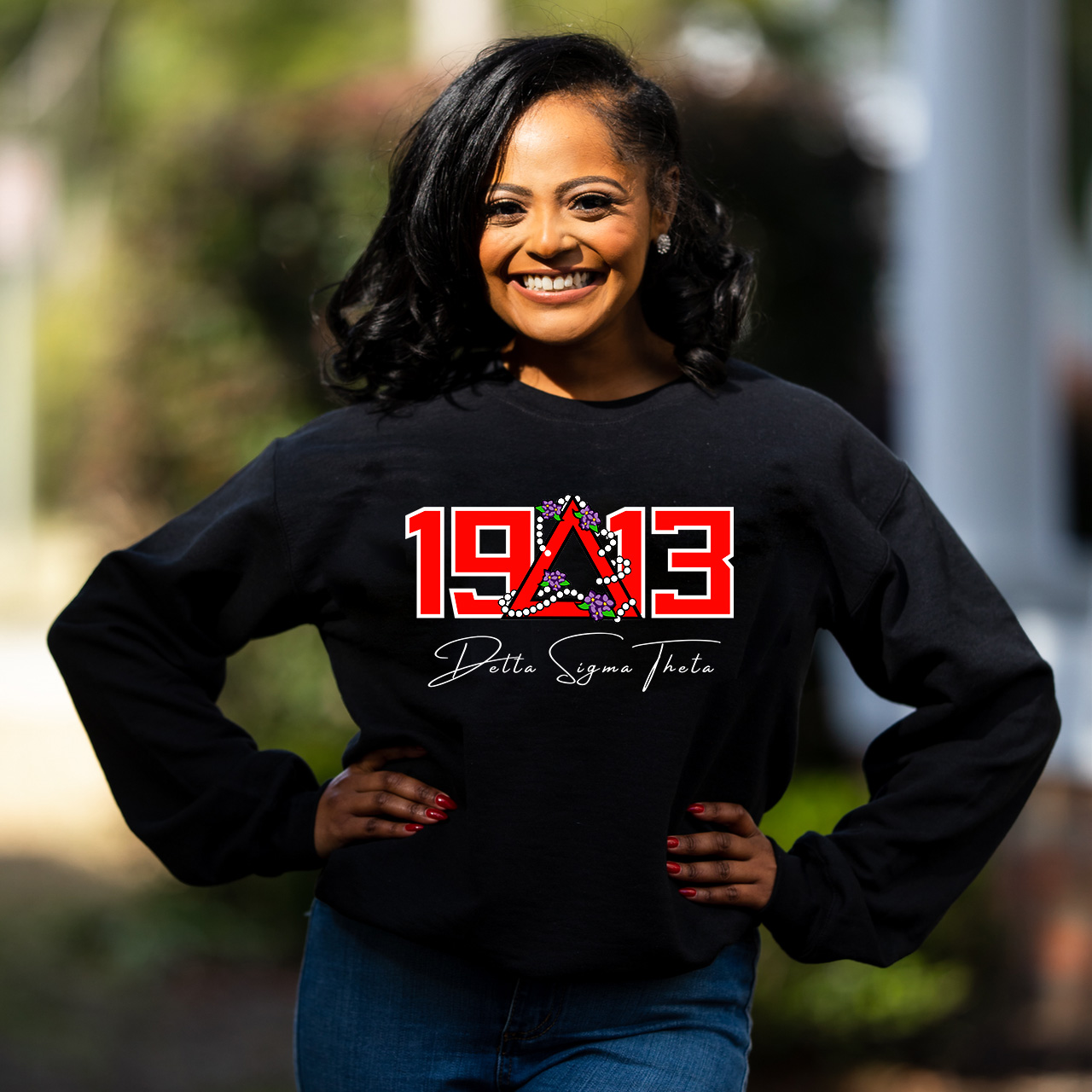 Fashion Simple Embroidery Printed Crew Neck Sweatshirt