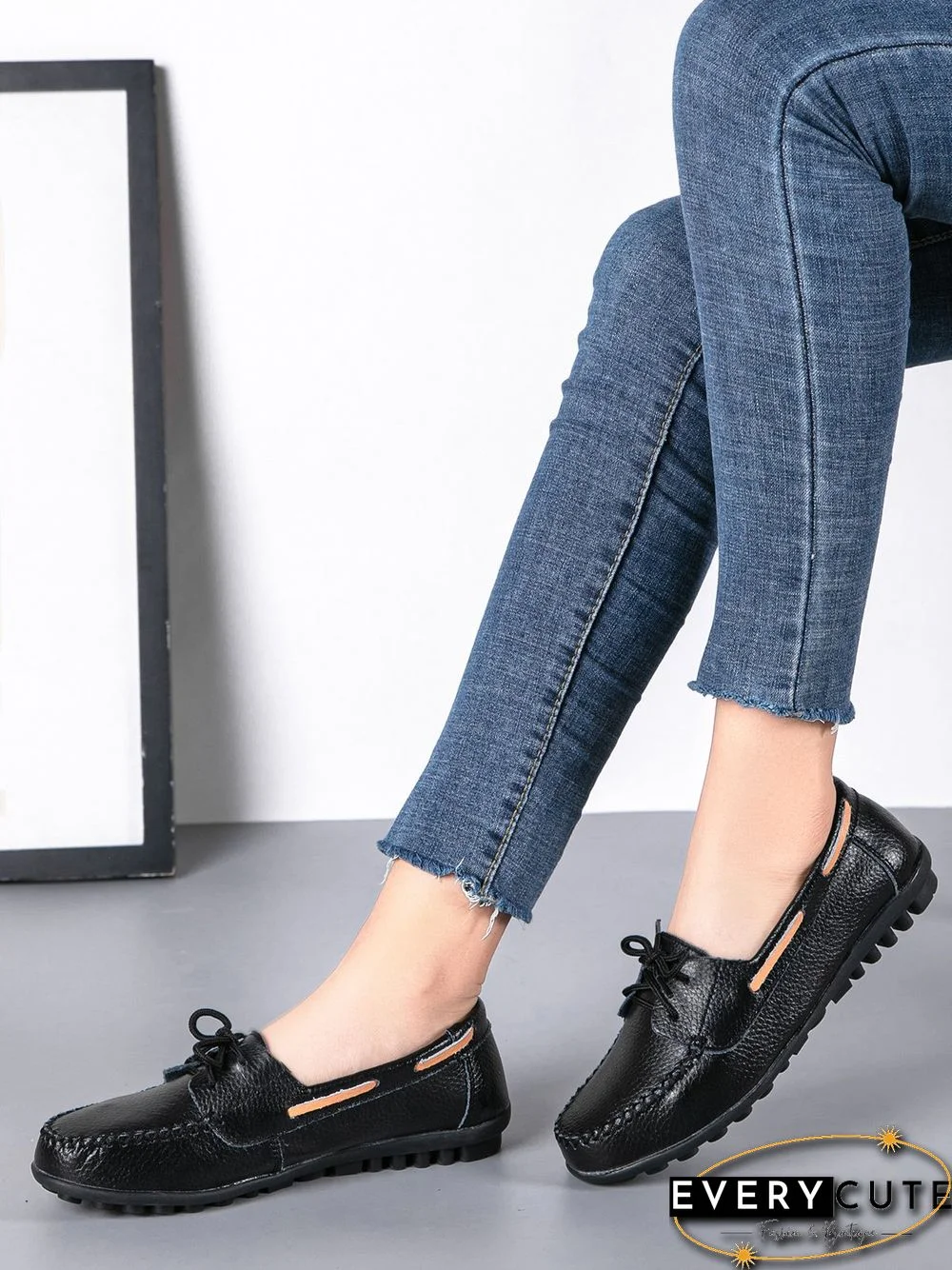 Retro Casual Simple Lace-up Flat Shoes