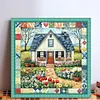 Colorful Mosaic House-11CT Stamped Cross Stitch 50*50cm/19.69*19.69in tapestrymarket