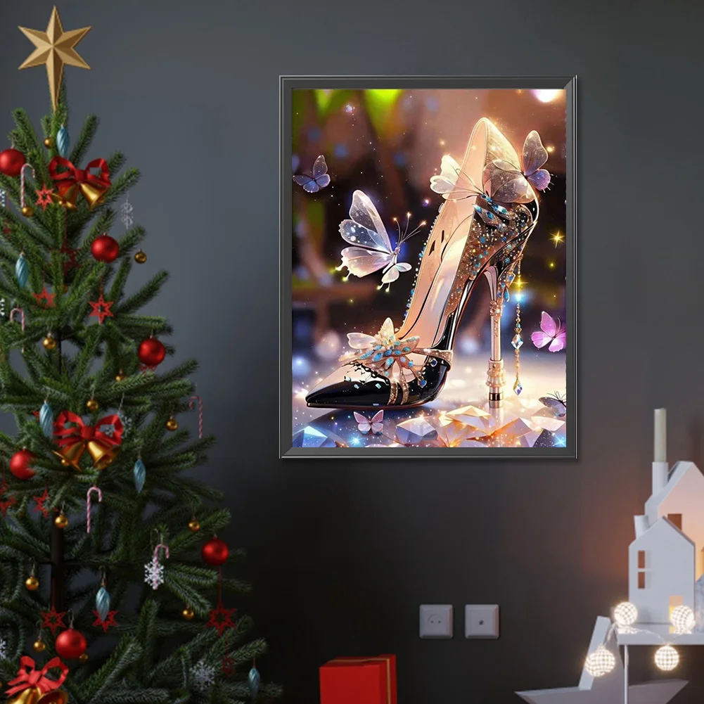Diamond Painting - Full Round Drill - Butterfly High Heels(Canvas|30*40cm)