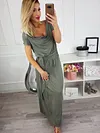 Flexible Neck Designed Bandage Maxi Dress