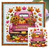 Pumpkin Truck-11CT Stamped Cross Stitch 50*50cm/19.69*19.69in