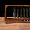 Music Spectrum Display, Rhythmic Lamp, Nixie Tube Sound Level Meter, Audio Analyzer for Home,Office,Studio Audio System, Rhythm, Punk,Gift, Ornament L12 Walnut