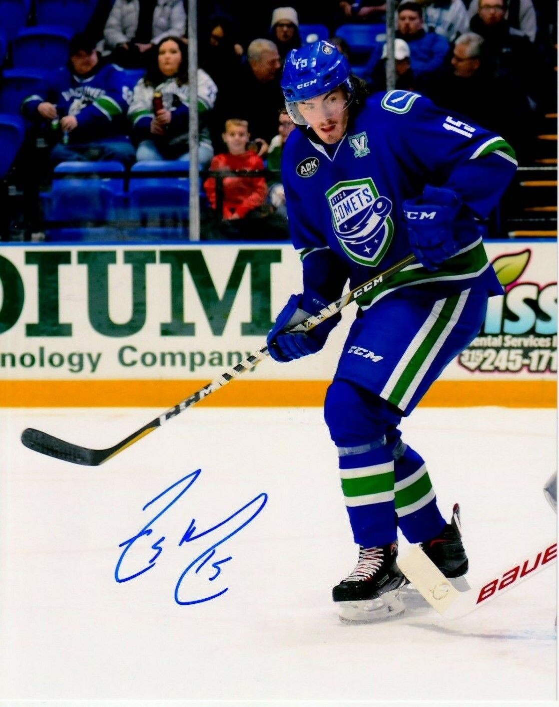 ZACK MACEWEN autographed SIGNED UTICA COMETS 8X10 Photo Poster painting VANCOUVER CANUCKS