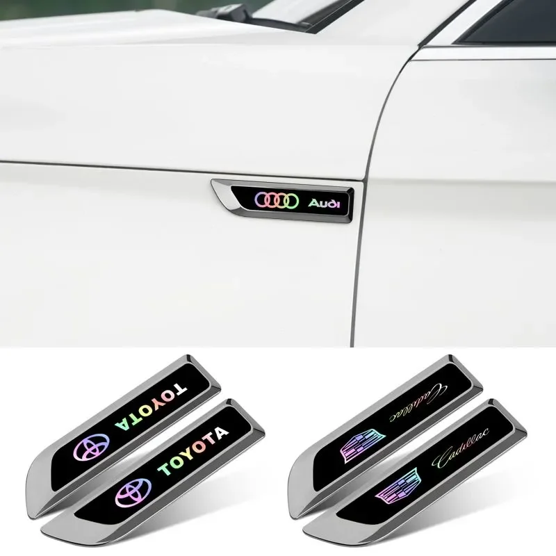 Blade fender metal colorful reflective car side sticker