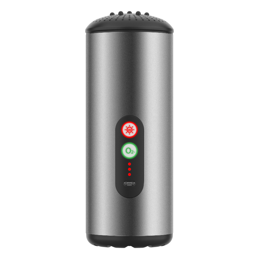 

Q2 Portable Air Purifier UV-C Sterilizer Ozone Air Ionizer for Car, Silver, 501 Original