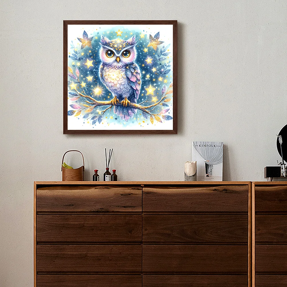 Diamond Painting - Full Round Drill - Owl(Canvas|30*30cm)