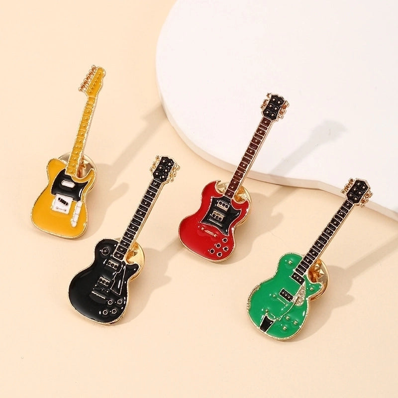 Casual Minimalist Pin Guitar Alloy Enamel Unisex Brooches