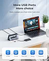 RayCue USB C Docking Station Dual Monitor for MacBook Pro/Air